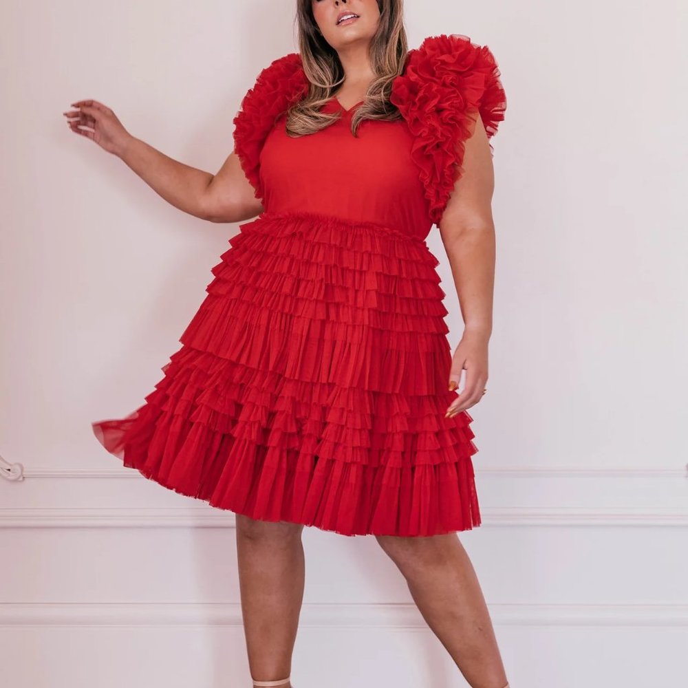 Jessakae Cherish Dress Red NWT 3X